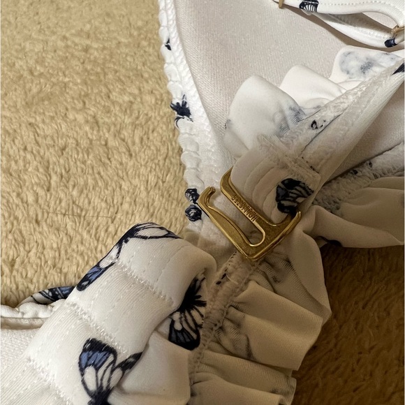 Hollister White with Blue Butterflies Bikini Top - Picture 5 of 6